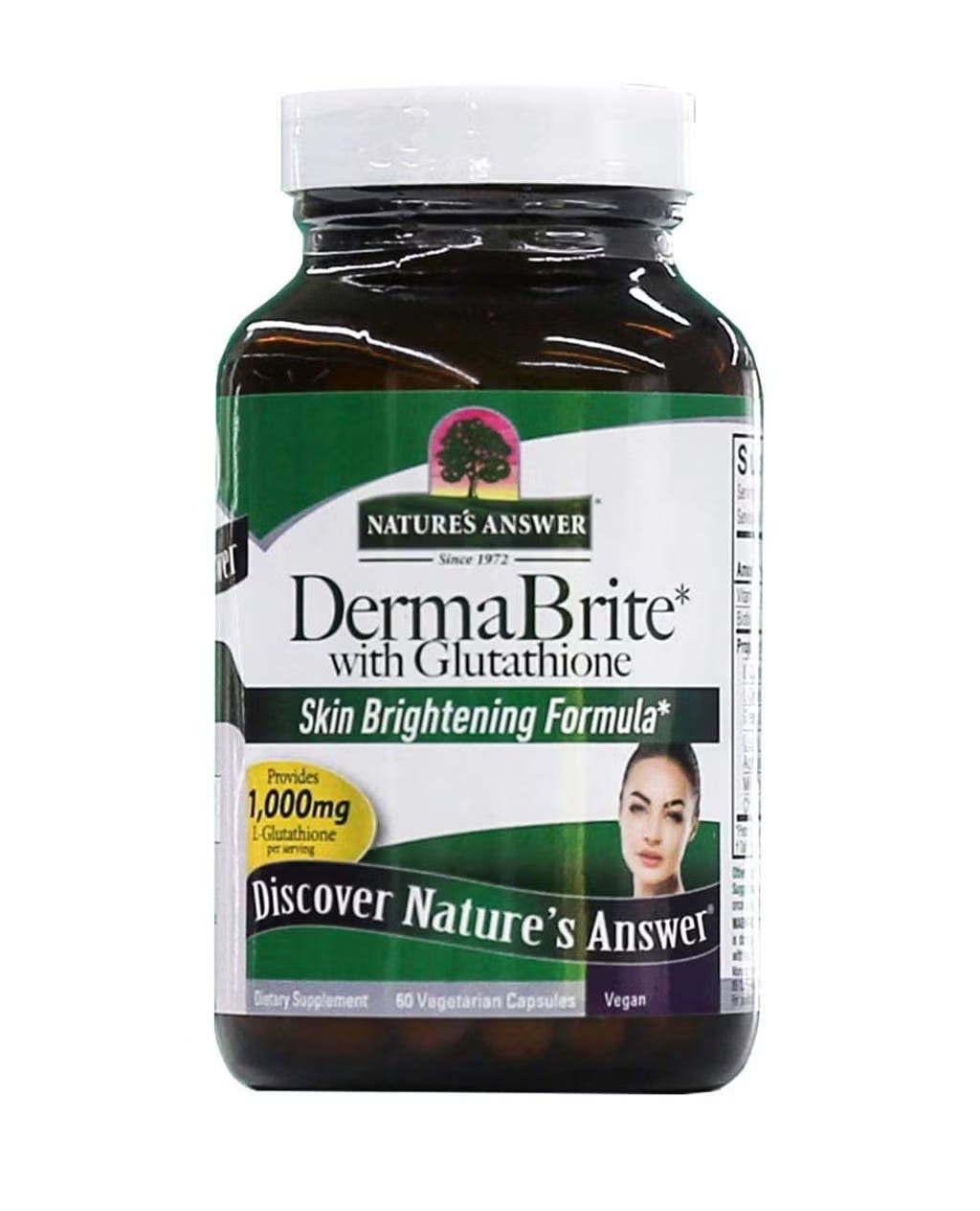 Nature's Answer Dermabrite With Glutathione Vegetarian Capsules 60's